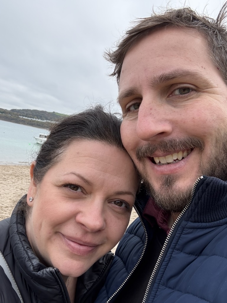 Andy and Louise Schofield together by the sea